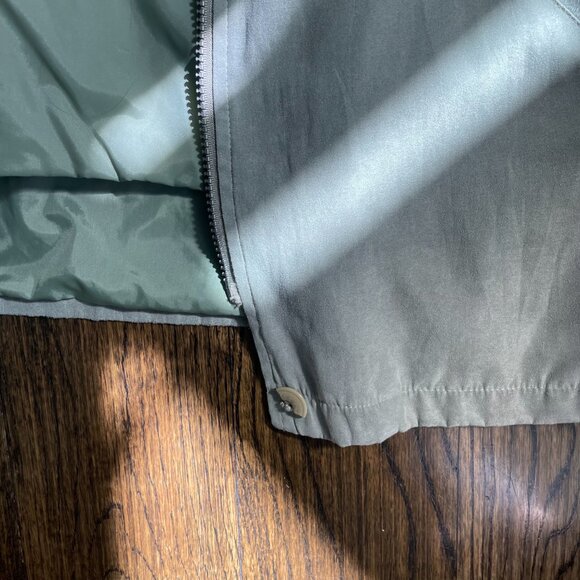 London Fog Sage Green Hooded Rain Jacket Windbreaker Size Small - Picture 11 of 16
